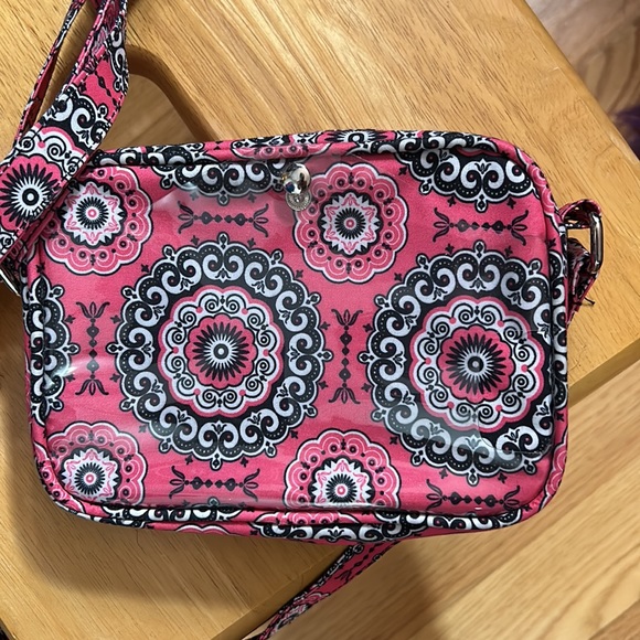 🐾4 for $20 Pink and black abstract, Crossbody bag - Picture 2 of 5